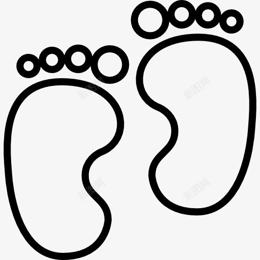 孩子的脚印图标png_新图网 https://ixintu.com 人 儿童 光着脚 婴儿 母亲的脚