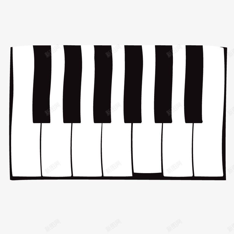 钢琴键矢量图ai免抠素材_新图网 https://ixintu.com 条纹 钢琴键 黑白 矢量图