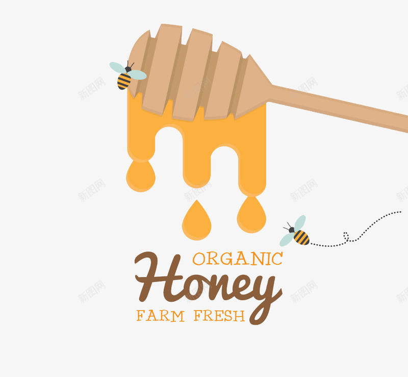 美味的有机蜂蜜卡通元素矢量图ai免抠素材_新图网 https://ixintu.com 卡通蜂蜜矢量素材 蜂蜜矢量素材 蜂蜜素材 矢量图