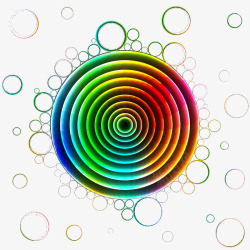 连接色圆环彩色光圈高清图片