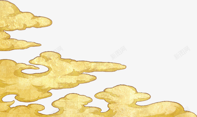 金色质感金黄色浪花花纹png免抠素材_新图网 https://ixintu.com 浪花 花纹 质感 金色 金黄色
