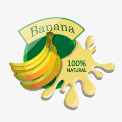 香蕉标签矢量图素材