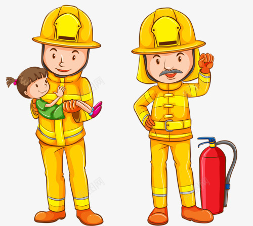 消防员与小孩png免抠素材_新图网 https://ixintu.com 消防员 消防器 火警 防火