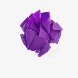 紫色片状水晶素材