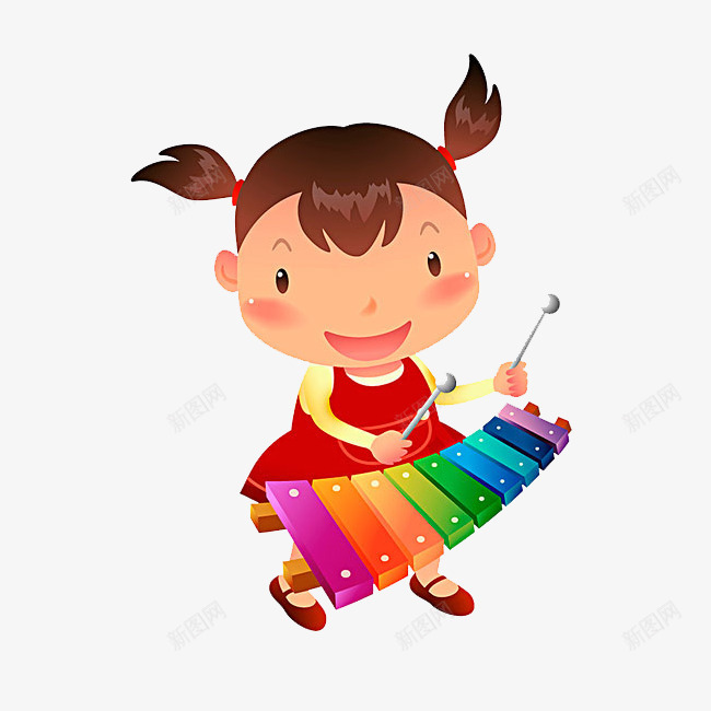 弹琴的小孩png免抠素材_新图网 https://ixintu.com png素材 卡通画 小孩 弹琴