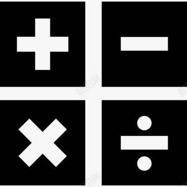 计算器界面符号四个按钮图标图标