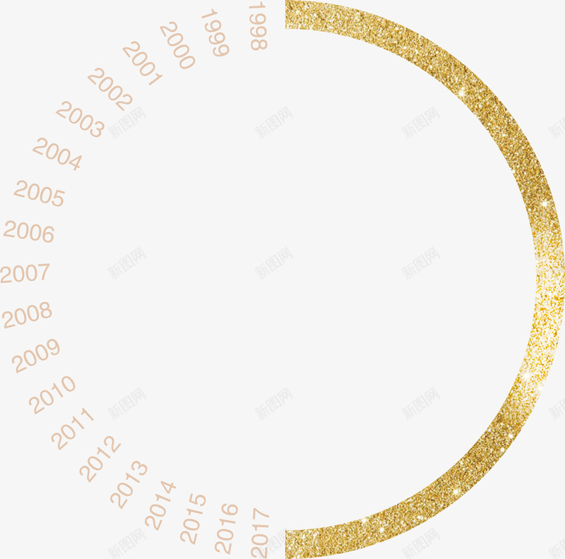 金色装饰圆环png免抠素材_新图网 https://ixintu.com 其他 圆环 数字 金色