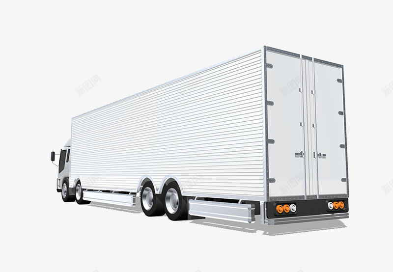 运货卡车png免抠素材_新图网 https://ixintu.com 交通工具 快递送货 物流 白色卡车 货柜 运输