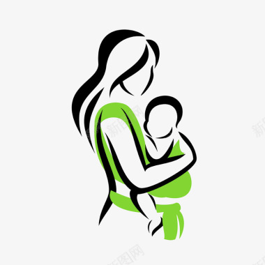 绿色母婴标志图标图标