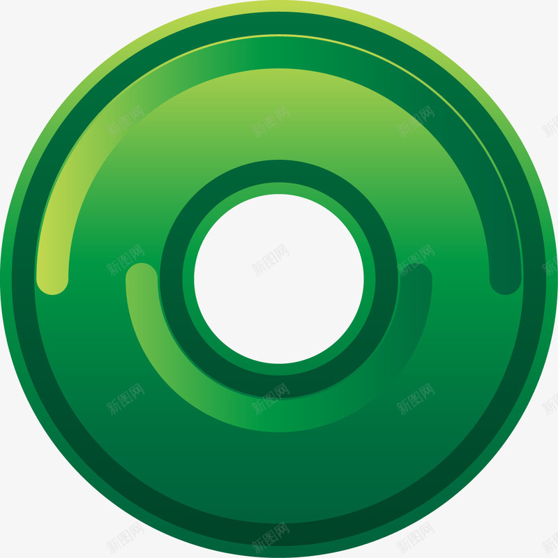绿色抽象几何圆环png免抠素材_新图网 https://ixintu.com 几何 圆环 抽象 绿色