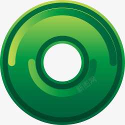 绿色抽象几何圆环素材