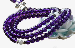 紫水晶手链东海世家紫水晶多圈手链项链高清图片