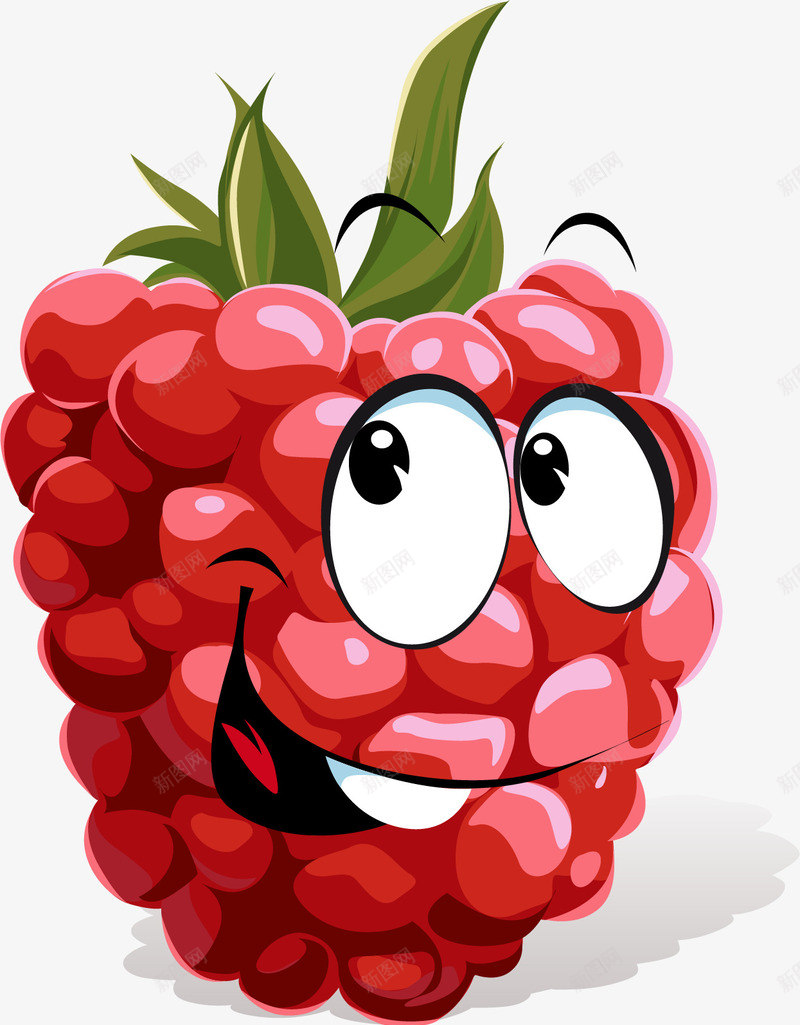 卡通可爱水果png免抠素材_新图网 https://ixintu.com 卡通 可爱 微笑 水果 红色 红葡萄 表情
