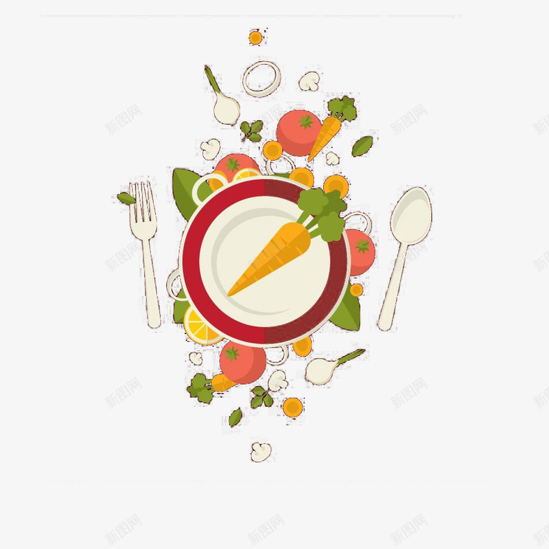 健康营养的蔬菜瓜果png免抠素材_新图网 https://ixintu.com 健康 元素 水果 生活 营养 蔬菜