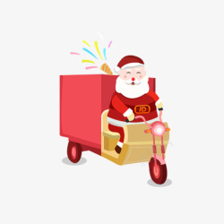 圣诞老人快递素材圣诞老人高清图片