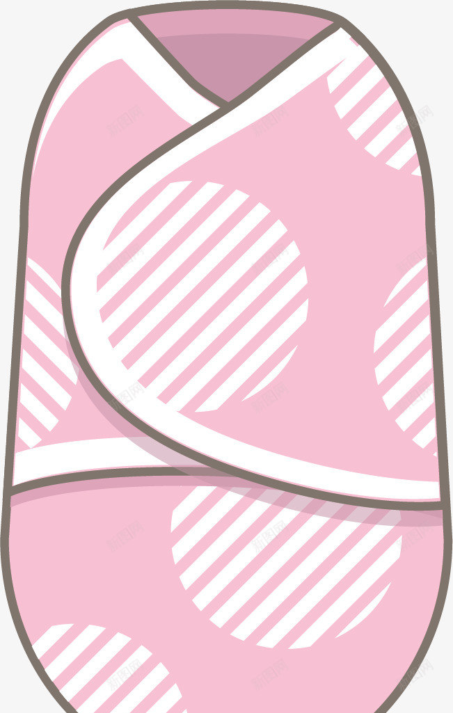 粉色的婴儿襁褓png免抠素材_新图网 https://ixintu.com 动漫动画 包裹物 卡通手绘 布艺 粉色 装饰图 襁褓