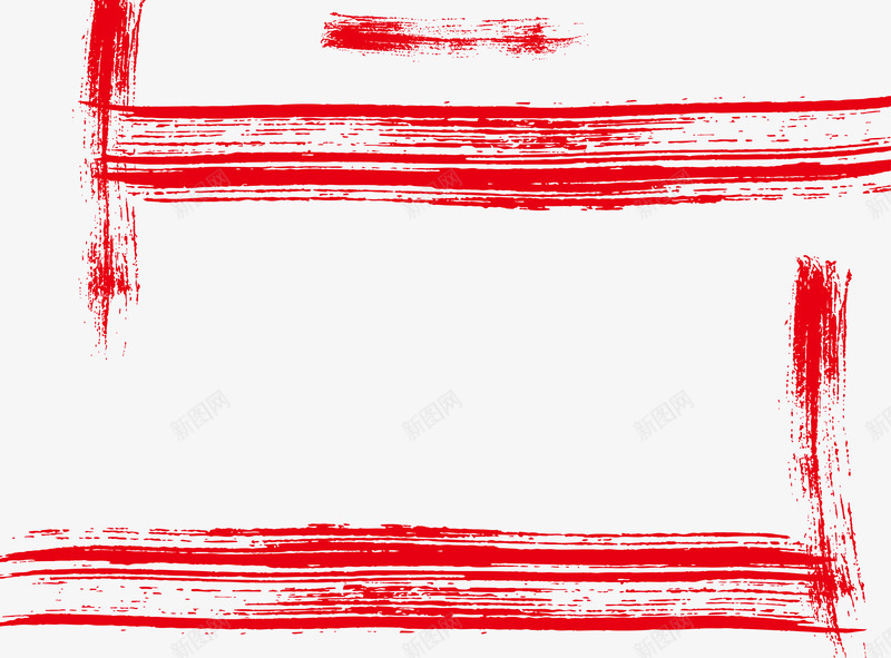 红色刷痕框架矢量图eps免抠素材_新图网 https://ixintu.com 刷痕 条纹 框架 红色 矢量图