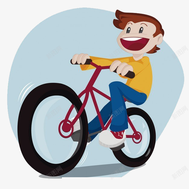小孩骑自行车png免抠素材_新图网 https://ixintu.com 交通 娱乐 孩子 有趣 自行车 骑