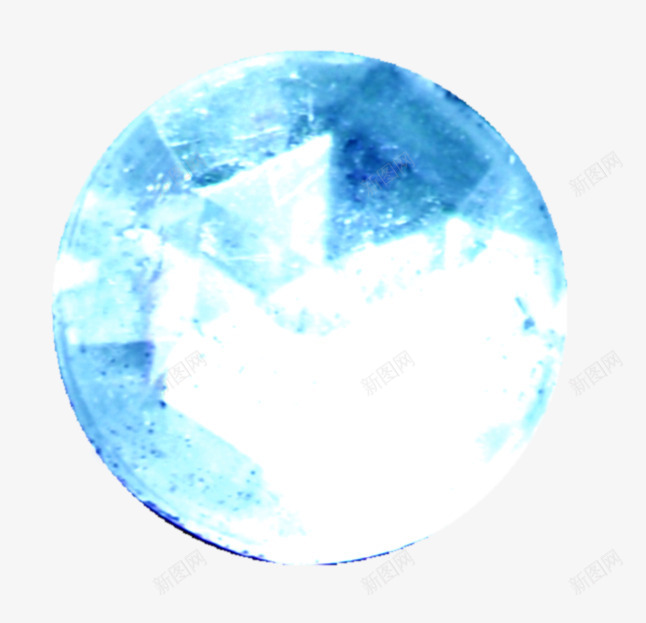 蓝色水晶球png免抠素材_新图网 https://ixintu.com 水晶 水晶球 蓝色球