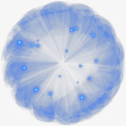 蓝色圆形光芒素材