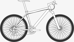 自行车线条素材