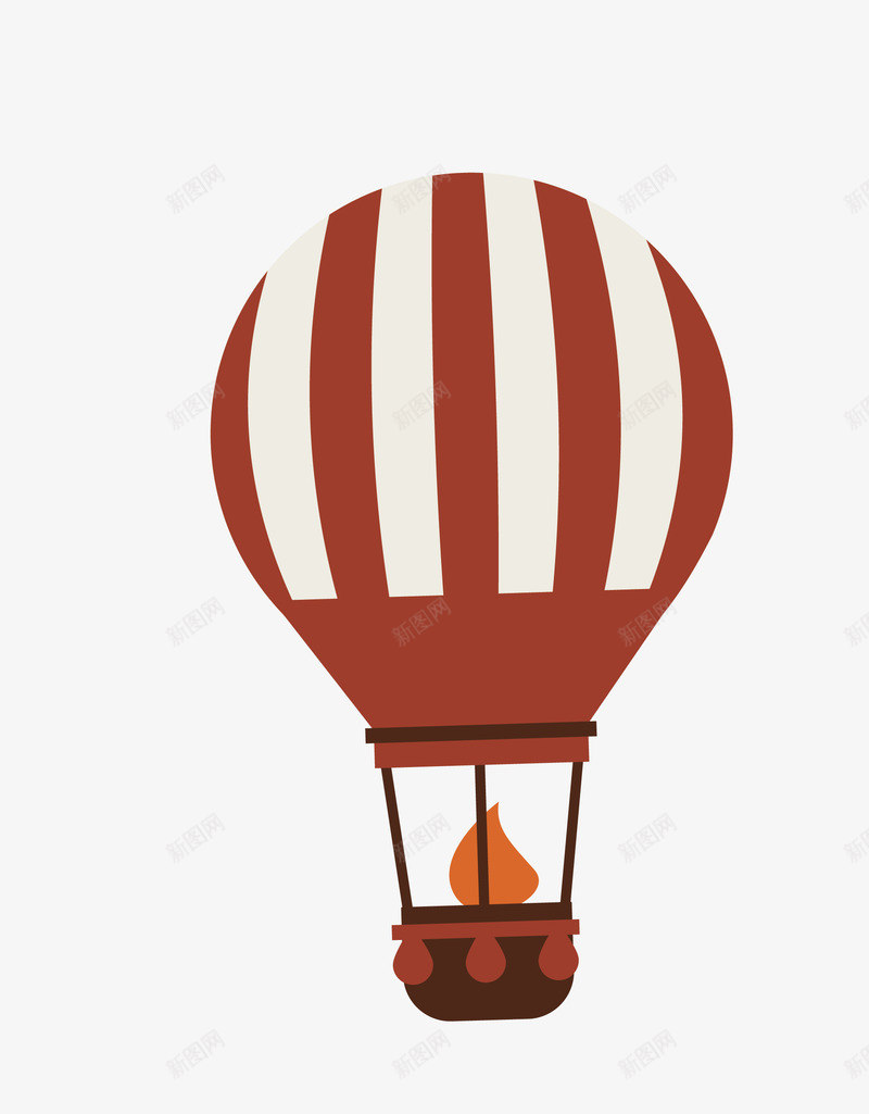 红色条纹立体热气球矢量图eps免抠素材_新图网 https://ixintu.com 条纹立体 热气球 矢量热气球 红色热气球 矢量图