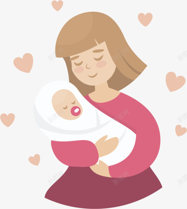 母亲节抱着孩子的妈妈png免抠素材_新图网 https://ixintu.com 婴儿 抱着孩子的妈妈 母亲节 母爱 温馨 爱心满满