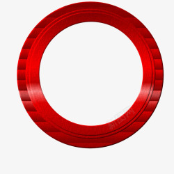 红色纹理圆环素材