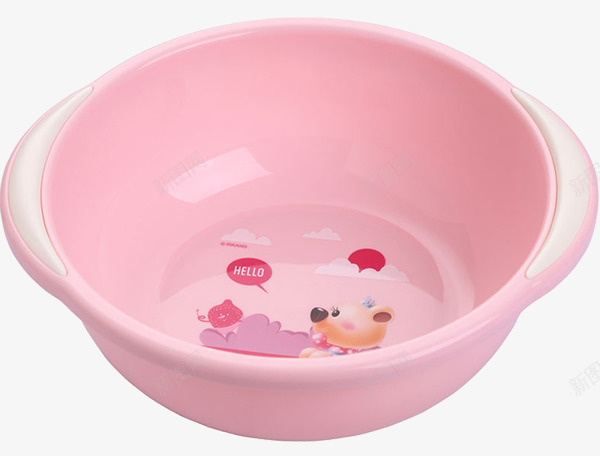 婴儿粉色洗脸盆png免抠素材_新图网 https://ixintu.com 产品实物 做工精细 粉色