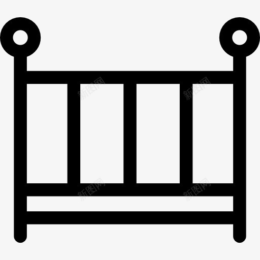 婴儿床图标png_新图网 https://ixintu.com 休息 围栏 婴儿 婴儿床 工具 工具和用具 床