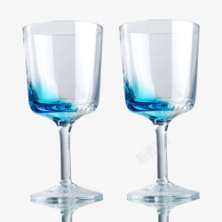 甜酒杯冰川蓝无铅水晶质感玻璃高清图片