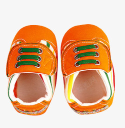 小孩子鞋橘色儿童鞋高清图片