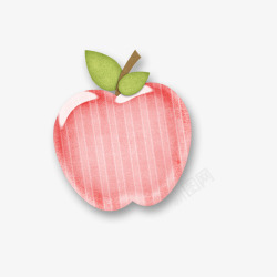 粉色条纹样式苹果素材