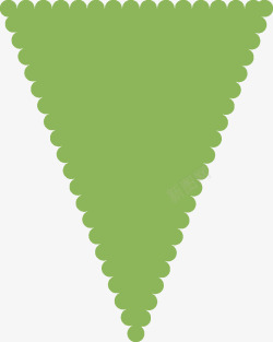 绿色三角彩旗素材
