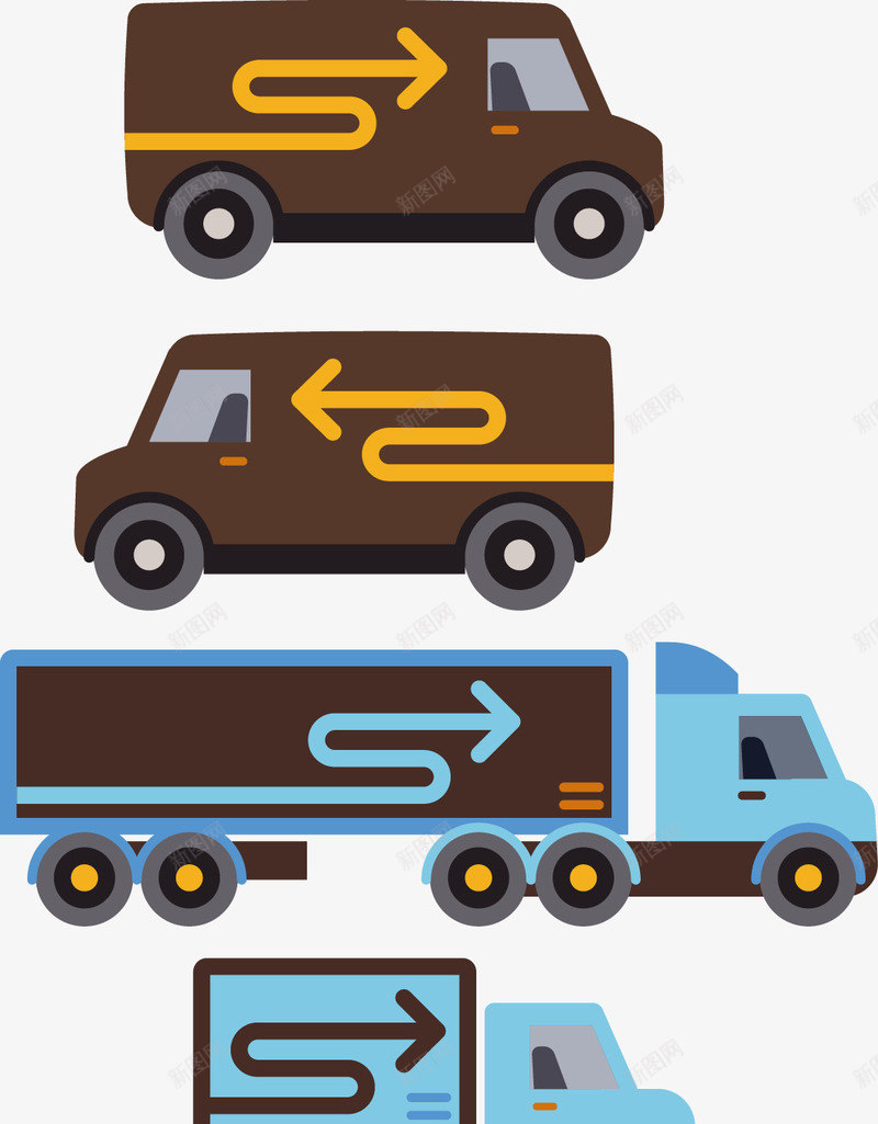 创意货车运输物流图png免抠素材_新图网 https://ixintu.com 卡车 小车 快递 物流 送货