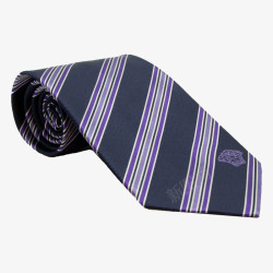 真丝领带男士蓝紫色真丝条纹领带高清图片