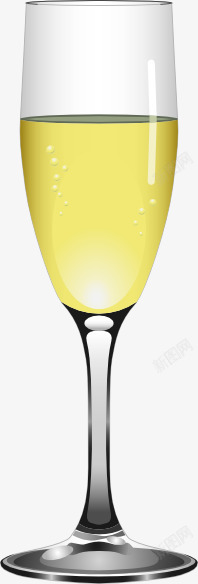 酒中之王卡通香槟杯高清图片