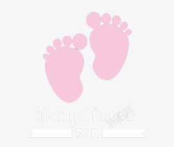 婴儿脚印粉色的婴儿脚印高清图片