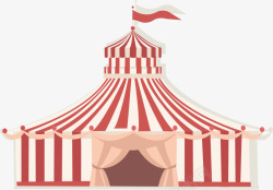 红色的帐篷儿童节马戏团大帐篷高清图片