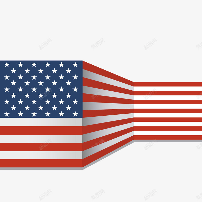 旗帜背景png免抠素材_新图网 https://ixintu.com 国旗 条纹 纸折 美国