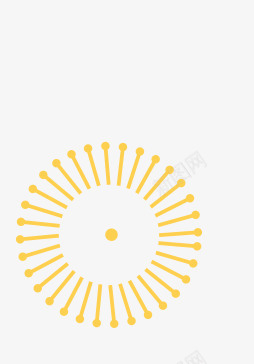 黄色绽放圆环png免抠素材_新图网 https://ixintu.com 绽放 黄色