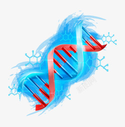 红色基因蓝色光泽基因显示图高清图片
