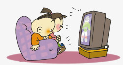小孩子看电视家里孩子看电视高清图片