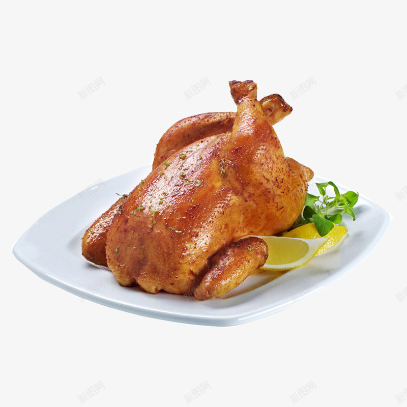 一盘美味的铐鸡png免抠素材_新图网 https://ixintu.com 大盘鸡 摄影 柠檬 烤全鸡 烤鸡 西式美食 西餐美食 食物 餐饮美食 香料