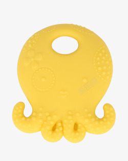 玉米硅胶婴儿牙胶牙刷宝宝硅胶章鱼牙胶黄色高清图片