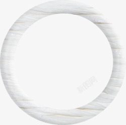 木质白色圆环素材