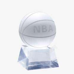 NBA水晶篮球足球摆件素材