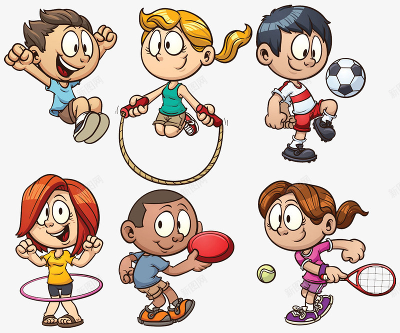 一起运动png免抠素材_新图网 https://ixintu.com 健身 外国 小孩 游戏 锻炼