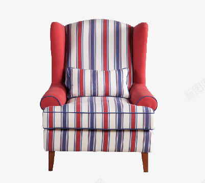竖条纹沙发png免抠素材_新图网 https://ixintu.com 个性 条纹 沙发椅
