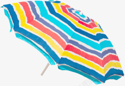 夏日条纹遮阳伞创意素材